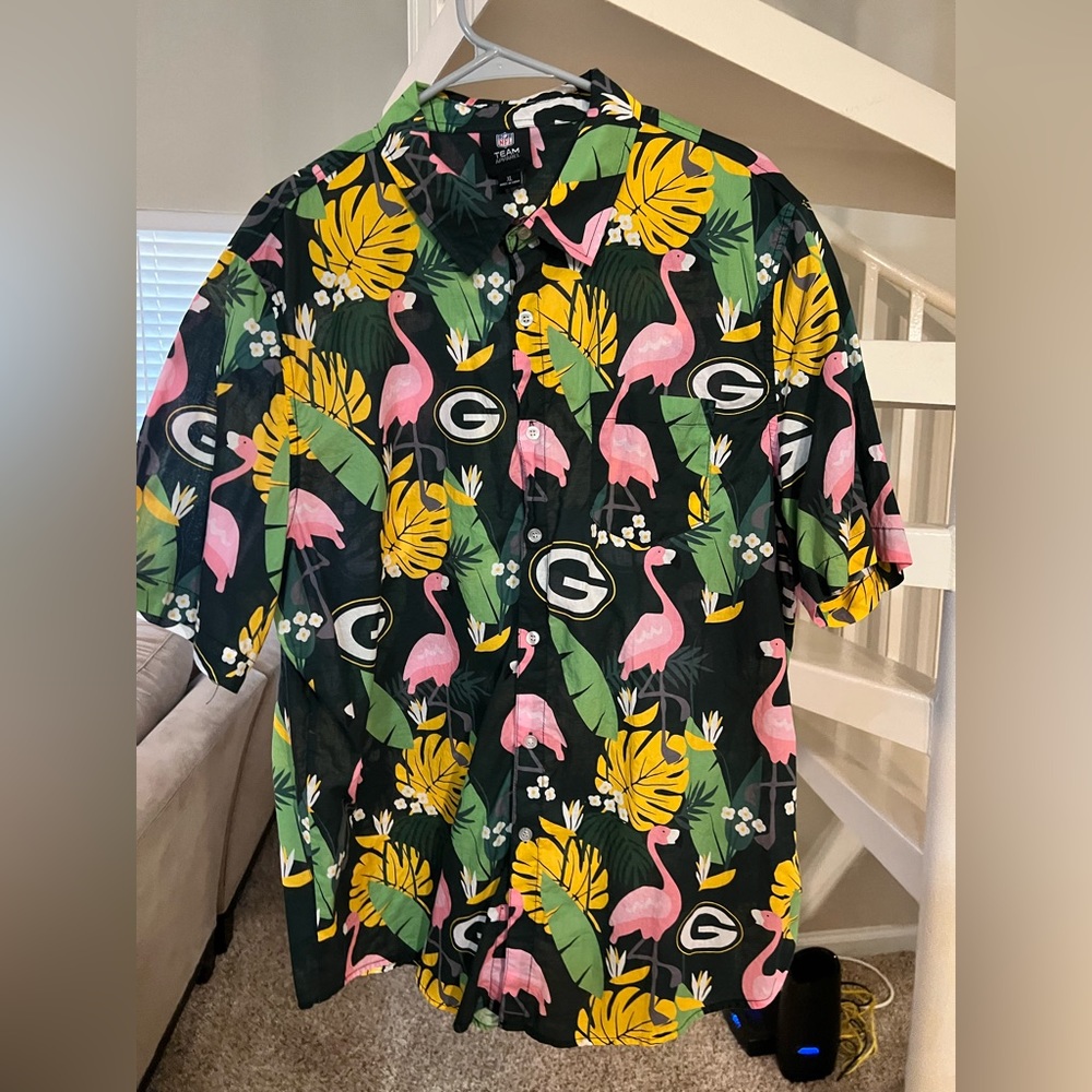 NFL Greenbay Packers Hawaiian Button Up Shirt